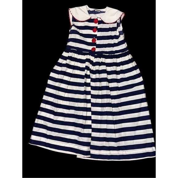 Beautiful JG Hook Girls Dress Vintage 1990 Special Occasion Red, blue and white - Picture 2 of 11